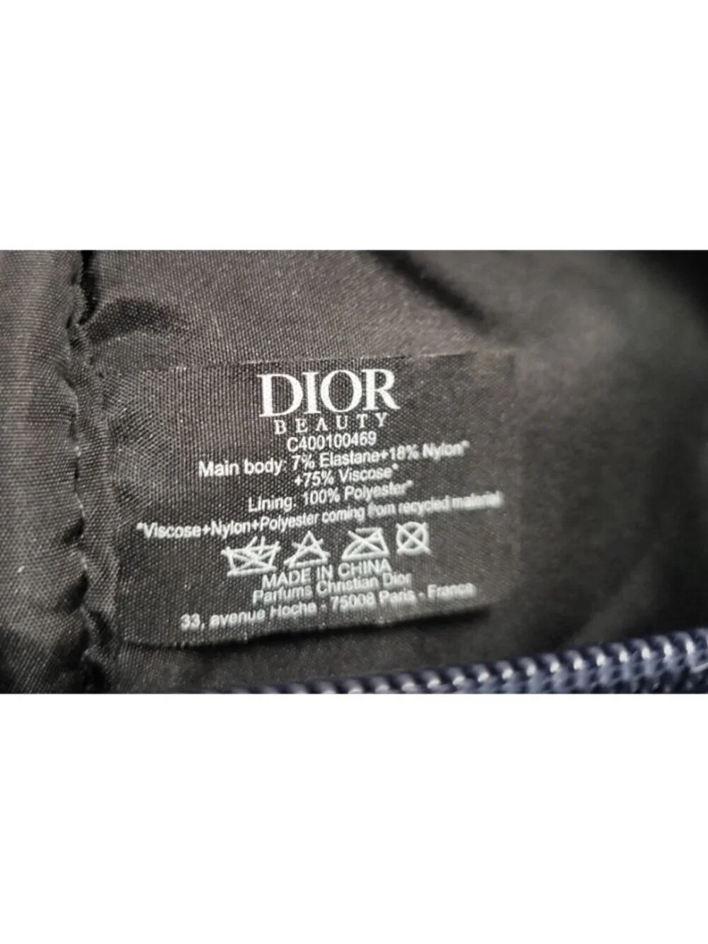 Dior Beauty CD Logo Cosmetic Pouch Travel Case
